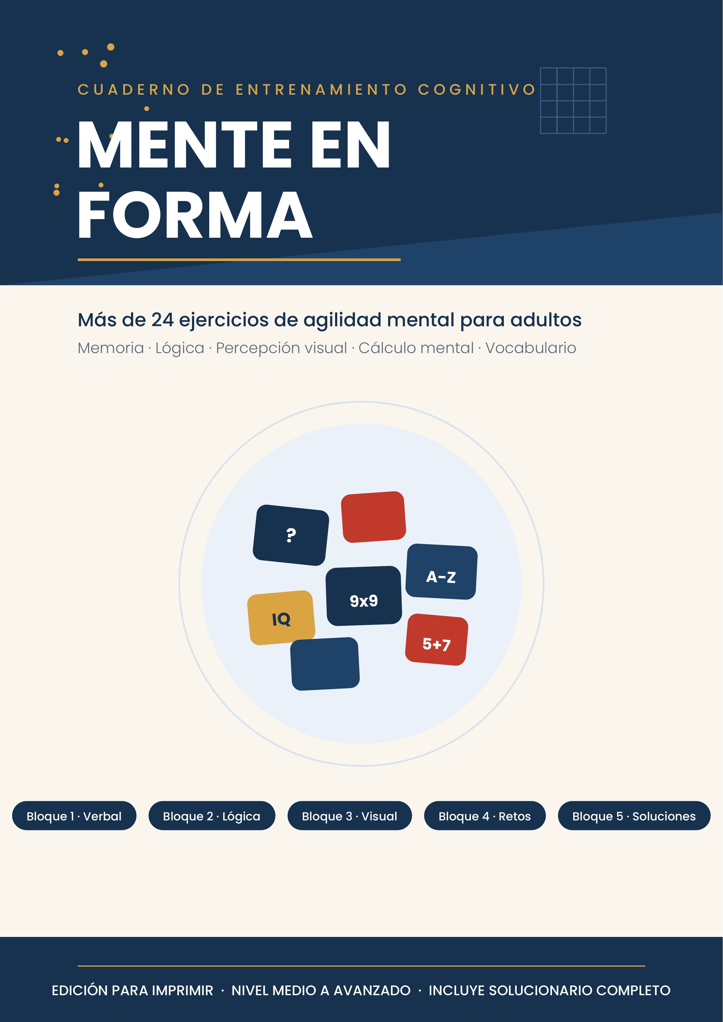 Ejercicios Mentales para adultos.